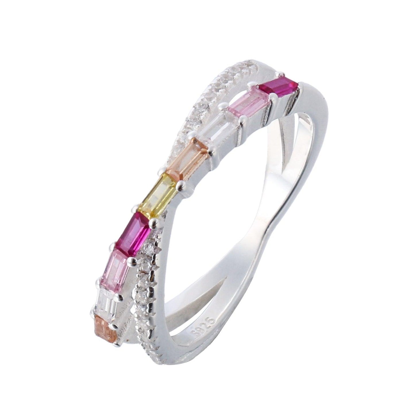 015-S925 Silverstone Zircon M ö bius Ring