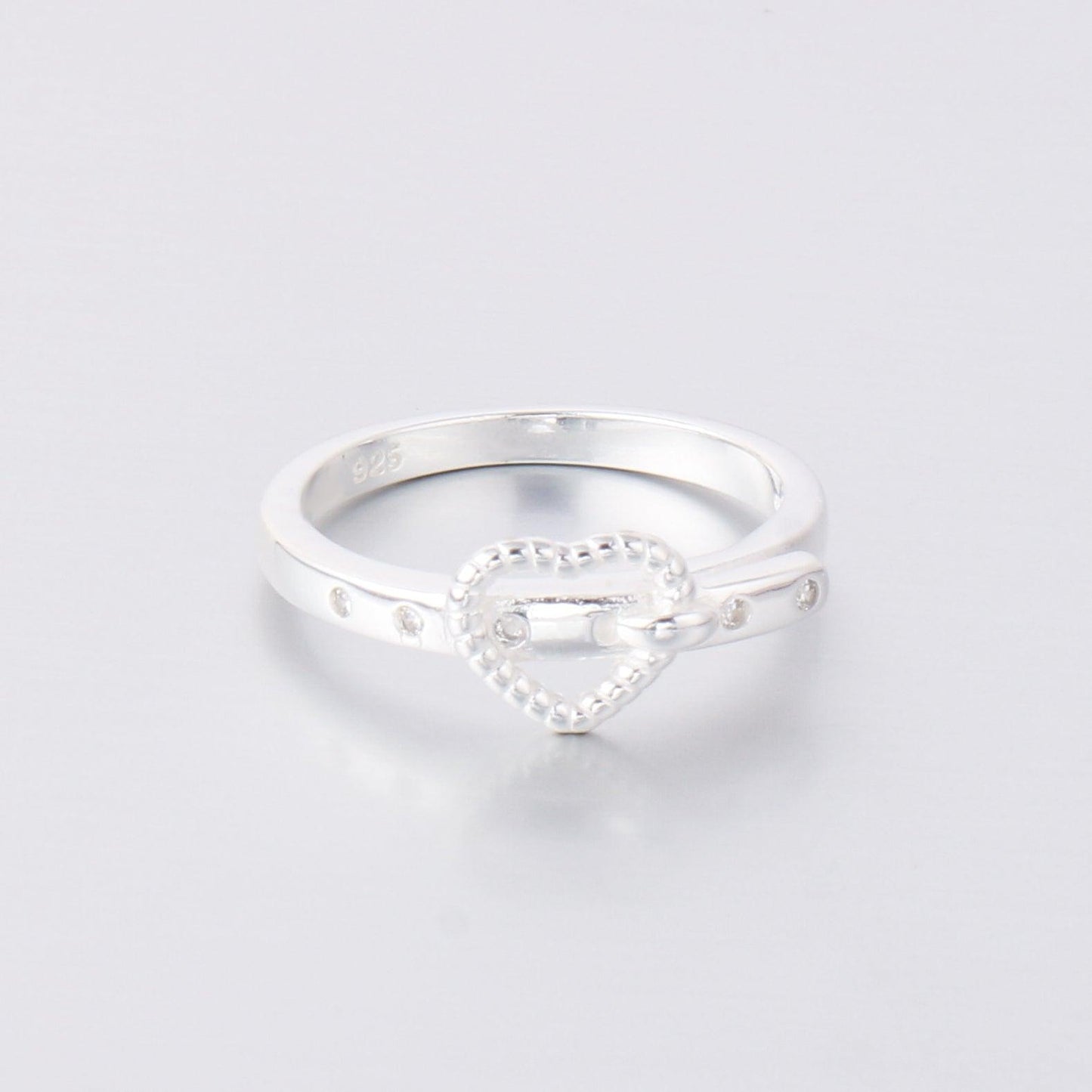 016-S925 Silver White Zircon Women's Love Bracelet