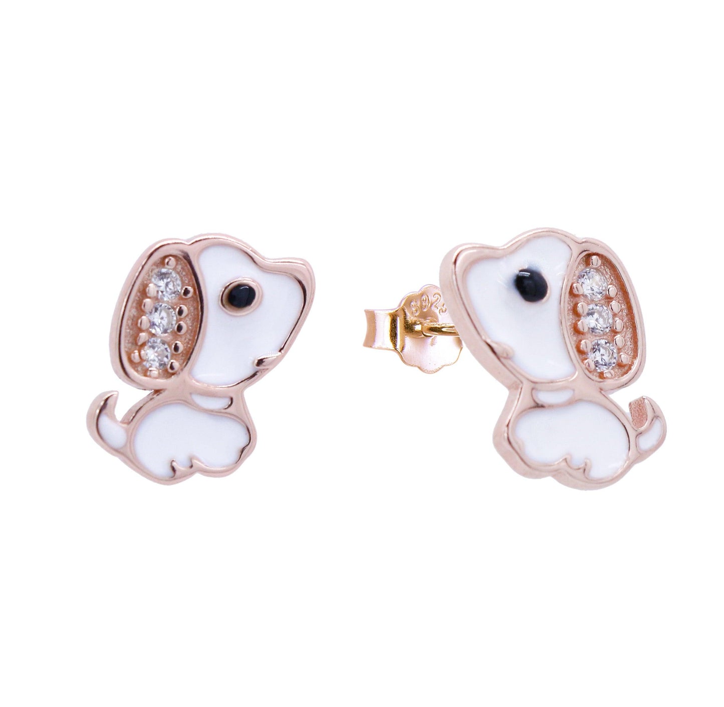S925 Silver puppy Dog-Themed Children's and Women's Earring